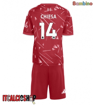 Liverpool Federico Chiesa #14 Prima Maglia Bambino 2026-27 Manica Corta (+ Pantaloni corti)